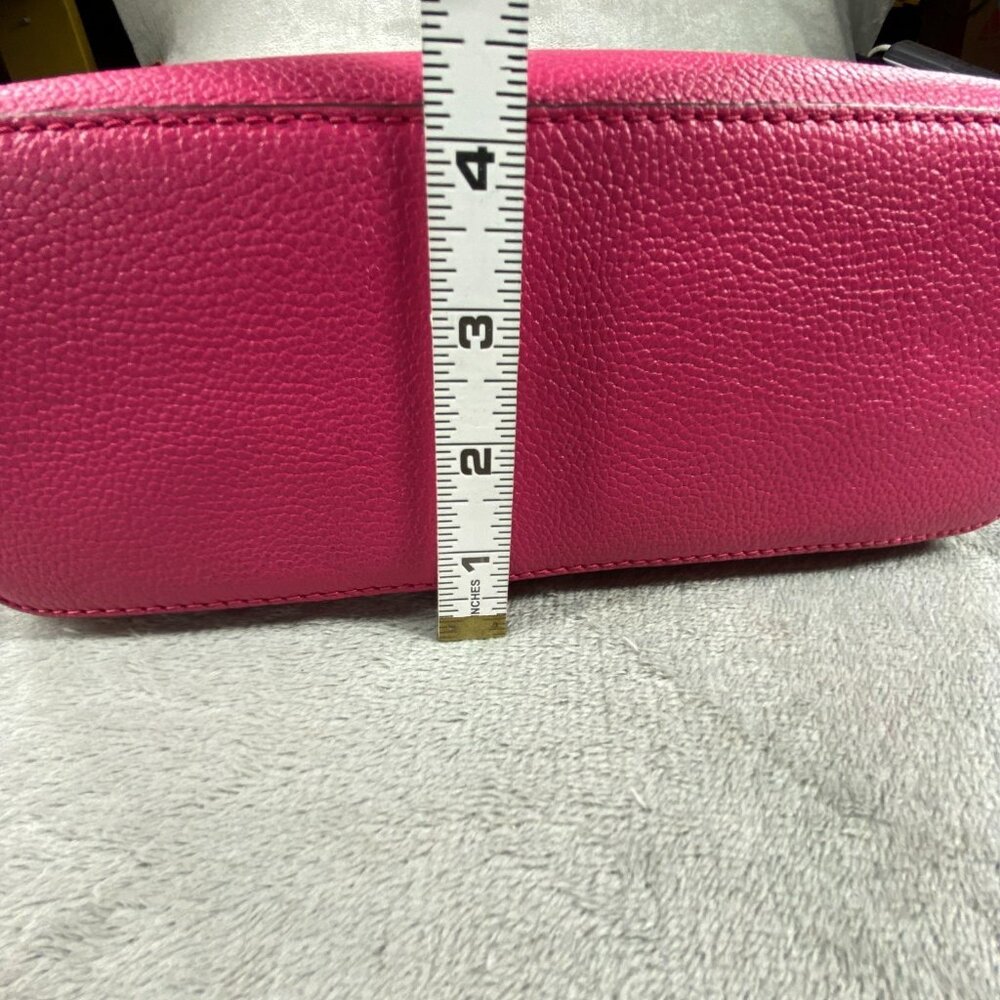 Michael Kors Addison Messenger Bag Women S Electric Pink Leather Crossbody Strap - Picture 8 of 16